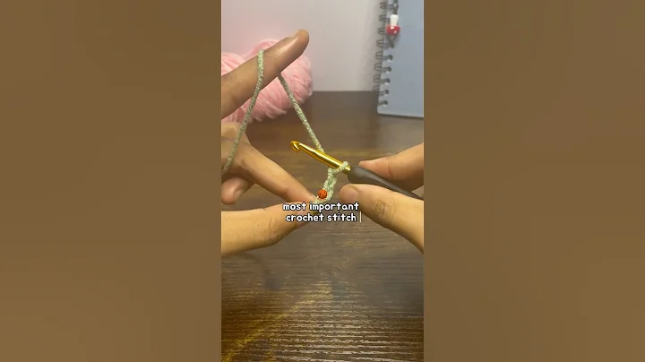 double crochet stitch 🧶 basic stitches absolute beginners #crochet #beginner #easy