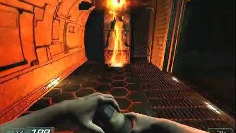 Doom 3 walkthrough L12 P1 - Monorail Skybridge