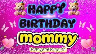 Happy Birthday Mommy | Happy Bithday To You Pink Background Live Wallpaper 4K No Sound
