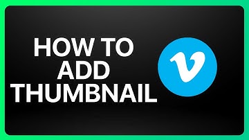 How To Add Thumbnail In Vimeo Tutorial