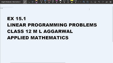 Linear Programming Ex 14.1 M L Aggarwal - Applied Maths - Part 1