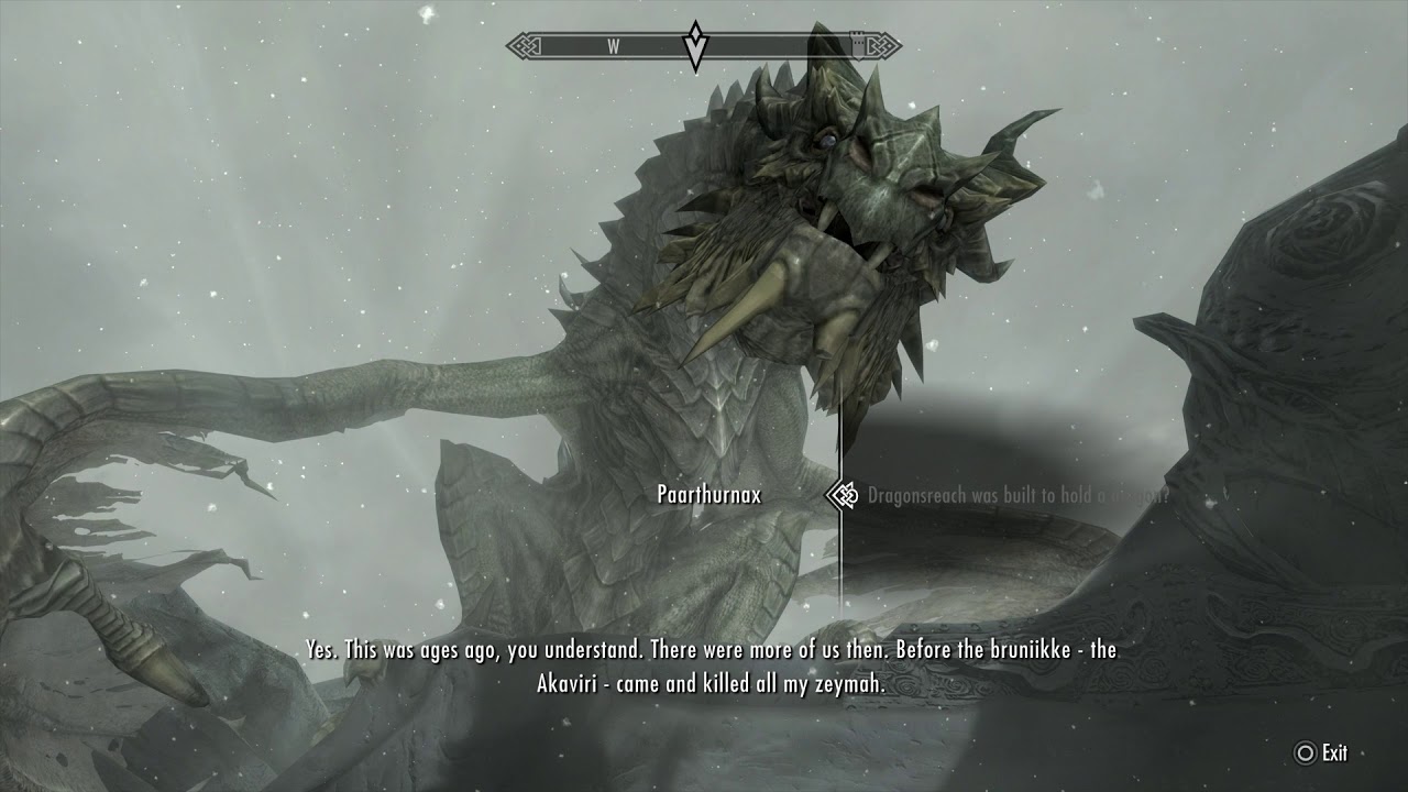 Skyrim Special Edition Paarthurnax Kill Paarthurnax (Dialogue Tree