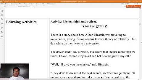 Bridge Course 10th English Competency Statement Reflect on what is heard 2 Activity   7