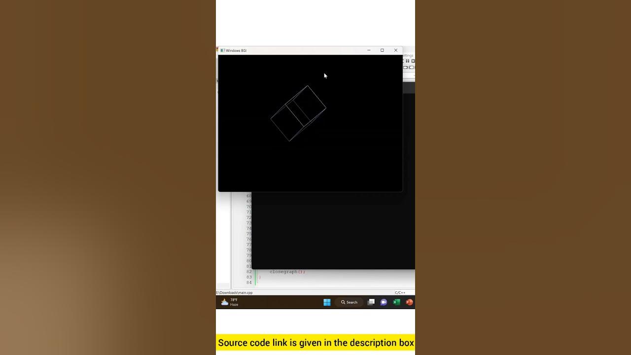 Draw a 3D cube with animation using C language in computer graphics ...