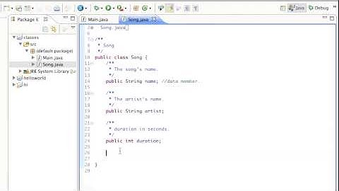 Java Classes, in Eclipse: A Tutorial