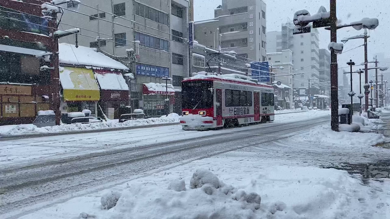 富山地鉄8000形 日野自動車ラッピング車両 Youtube