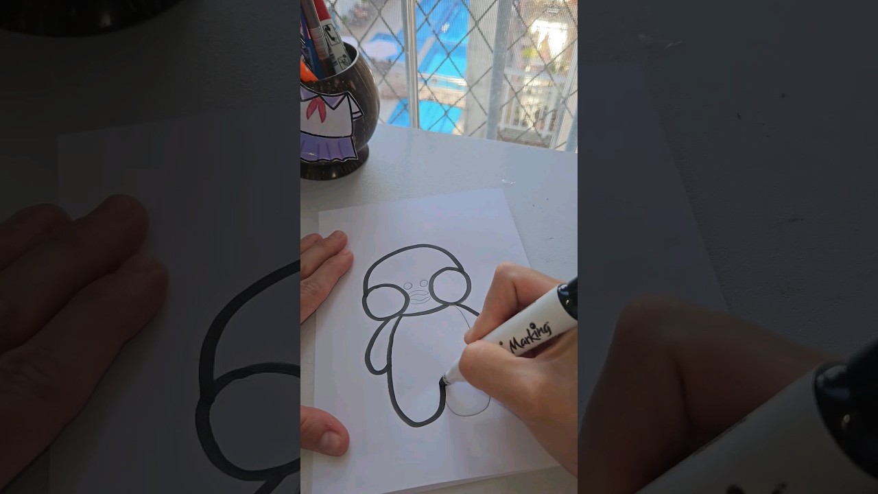 Respondendo a @alice_edits336 Ensinando a desenhar o paper Duck da min