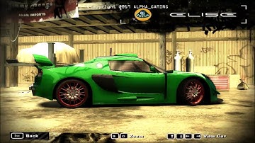 NFS:Most Wanted(2005)Black Edition Lotus Elise Full Customization