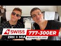 Swiss business class in 2023  777300er zurich to miami review  lx64