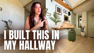 Small Space Beauty Setup | I Turned My Tiny Hallway Into a Makeup Vanity + SwitchBot AI Art Frame