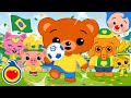 Gol do Brasil 🇧🇷 A Copa do Mundo ⚽ Com Bolas Coloridas ⚽ Um Herói do Coração