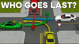 WHO GOES LAST? Brain Teasing Traffic Puzzle That 95% Get Wrong! screenshot 1