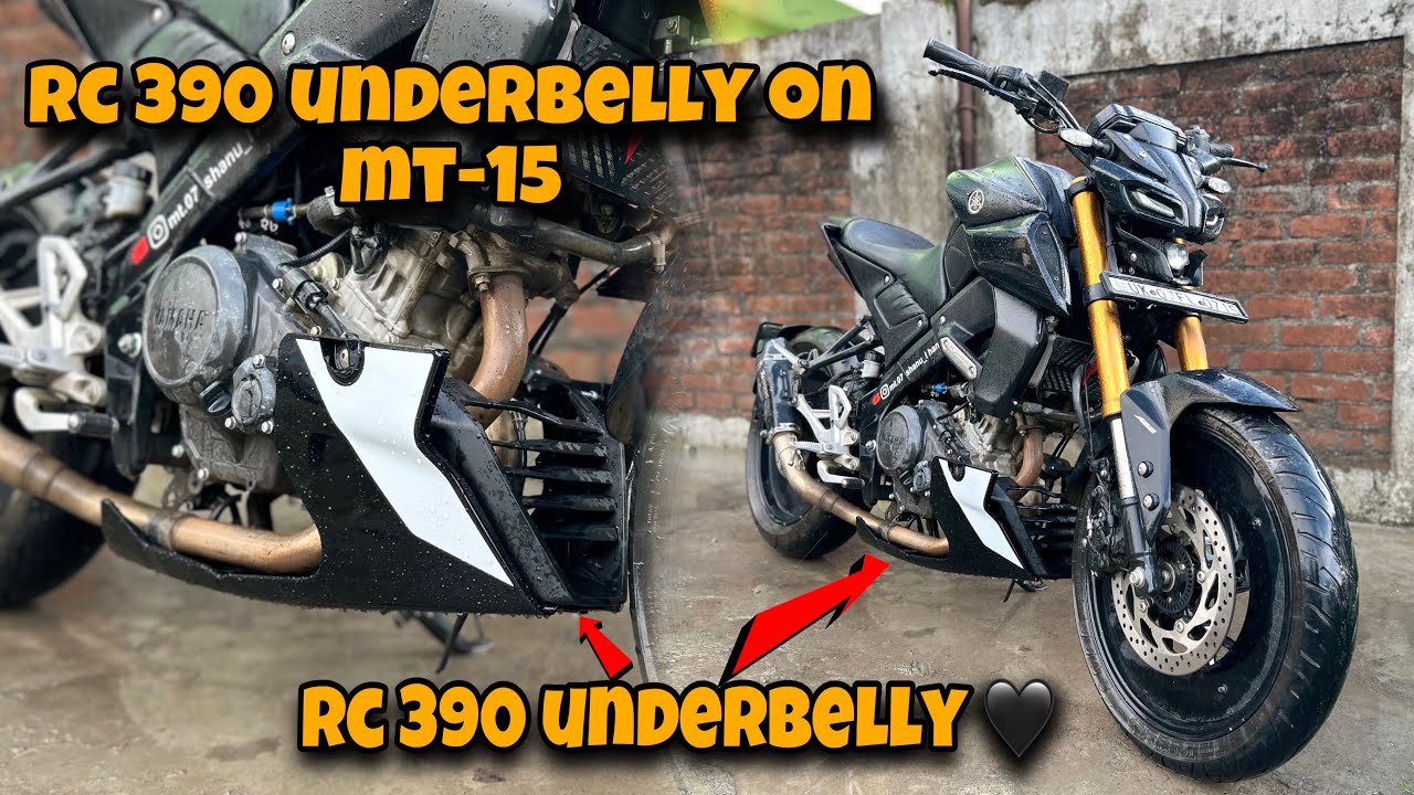 Rc 390 underbelly installed on mt-15 // how to install rc 390 underbelly