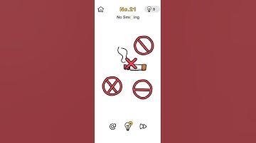 Brain 🧠 out Game 🎮 level 21=No smoking 🚭🚬. solution