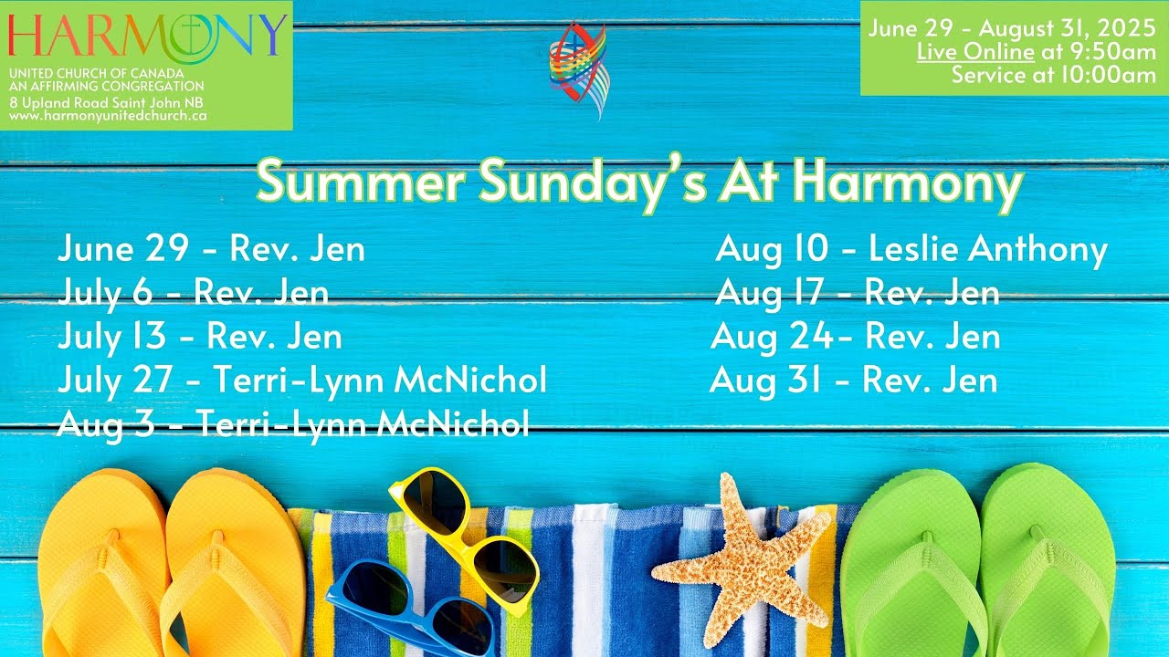 June 29/25 Worship Service Harmony United Church