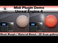 Unreal Engine 4 UE4 Midi Plugin Drum Machine -- morph target &amp; material blend
