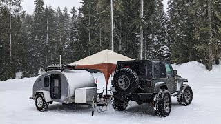 Winter Camping At A Ski Resort