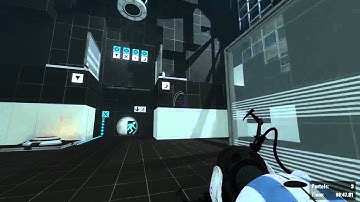 Portal 2 coop challenges course 01 chamber 02 Buttons done in 6 portals