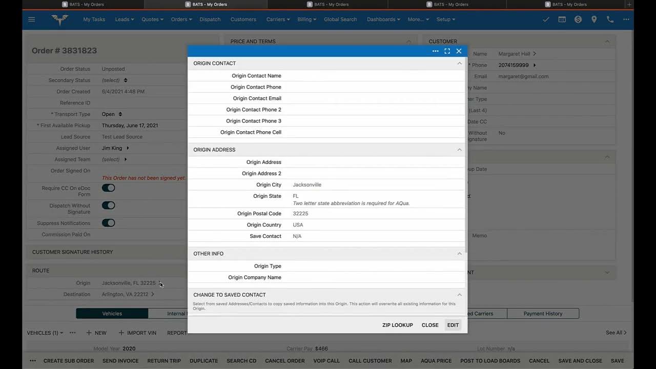 BATS CRM TRAINING for Managing Orders YouTube