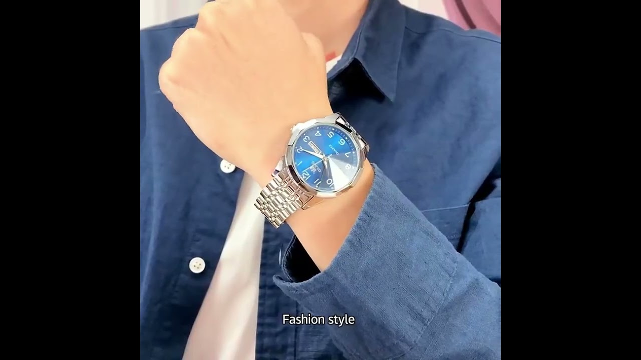 OLEVS Original Waterproof Men's Watches Digital Mirror Quartz Watc