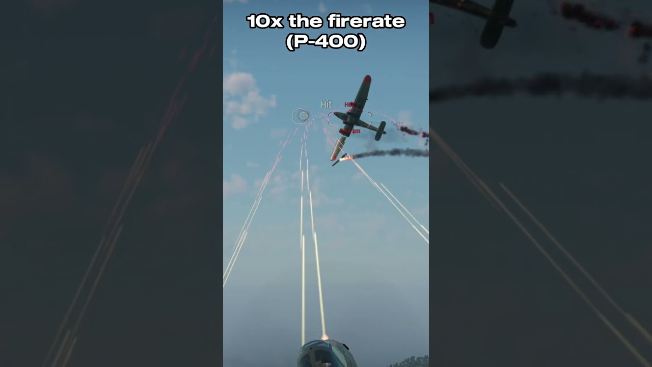 100 times faster fire rate in War Thunder (P-400) (insane ending) 