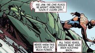 Spider-Man schlägt Scorpion mit einem Schlag den Kiefer ab...