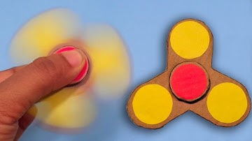 DIY Cardboard Paper Fidget Spinner - How To Make a Paperboard Fidget Spinner With Bearing!!