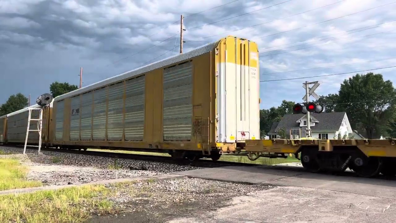 EMD leader on a westbound Norfolk Southern in Martinsburg MO 8-7-2025 