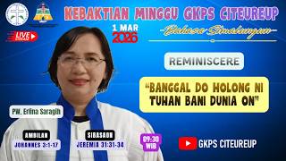LIVE - Kebaktian Bahasa Simalungun GKPS Citeureup, Minggu 1 Maret 2026, 09.30 wib PW. Erlina Saragih screenshot 2