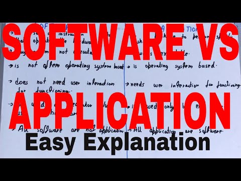 Software vs Application|Difference between software and application|Software and application