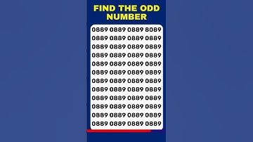 Can You Find the Odd Number in This Fun Visual Puzzle? 🔢💡 #shorts