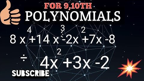 ||polynomials ||What  must be subtracted from dividend then we get exactly result.