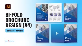 How to Bi-Fold Brochure Design A4 in Adobe Illustrator CC