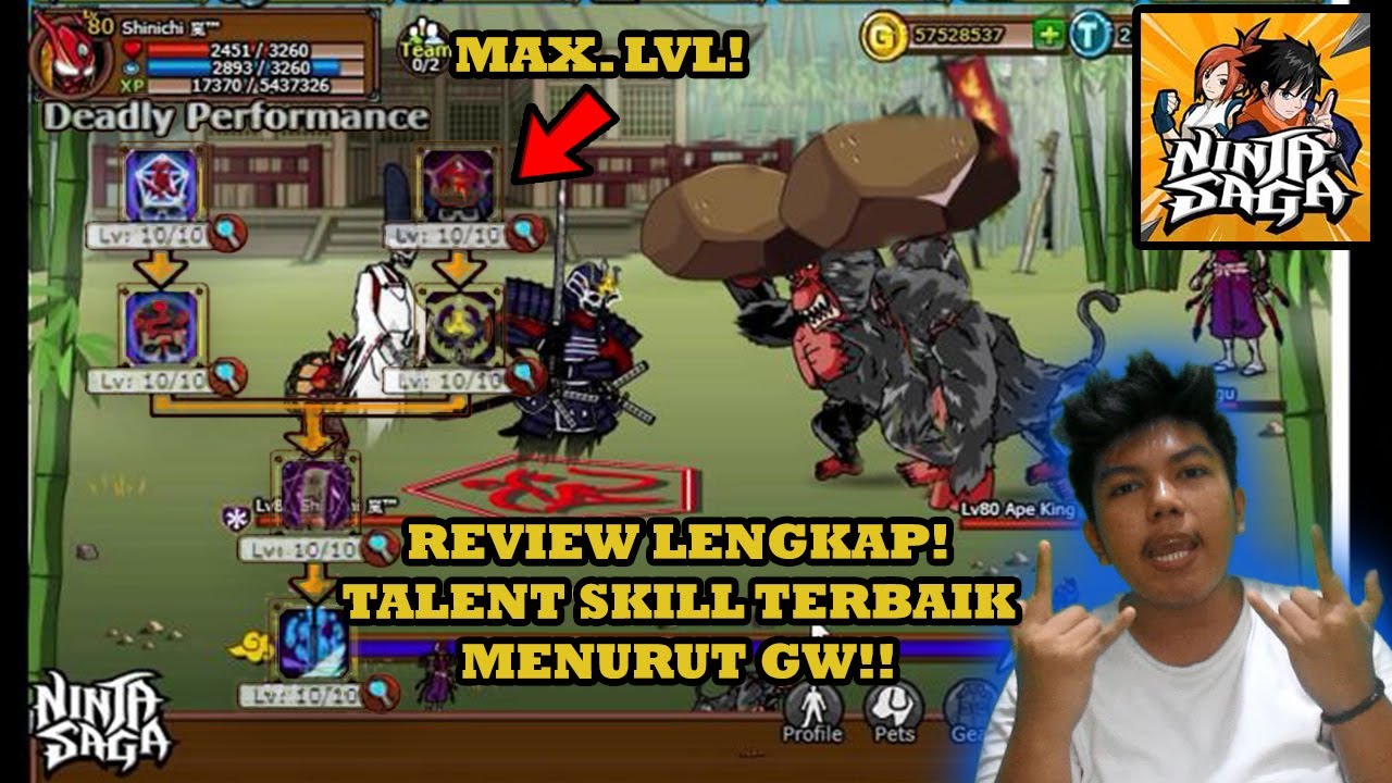 TALENT SKILL INI TERBAIK MENURUT GW di NINJA SAGA! AUTO MAX. LVL! INI SKILL PALING GILA! - NinjaSaga