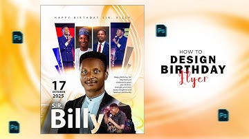 How to Design a Birthday Flyer in Photoshop | Professional Flyer Design Tutorial