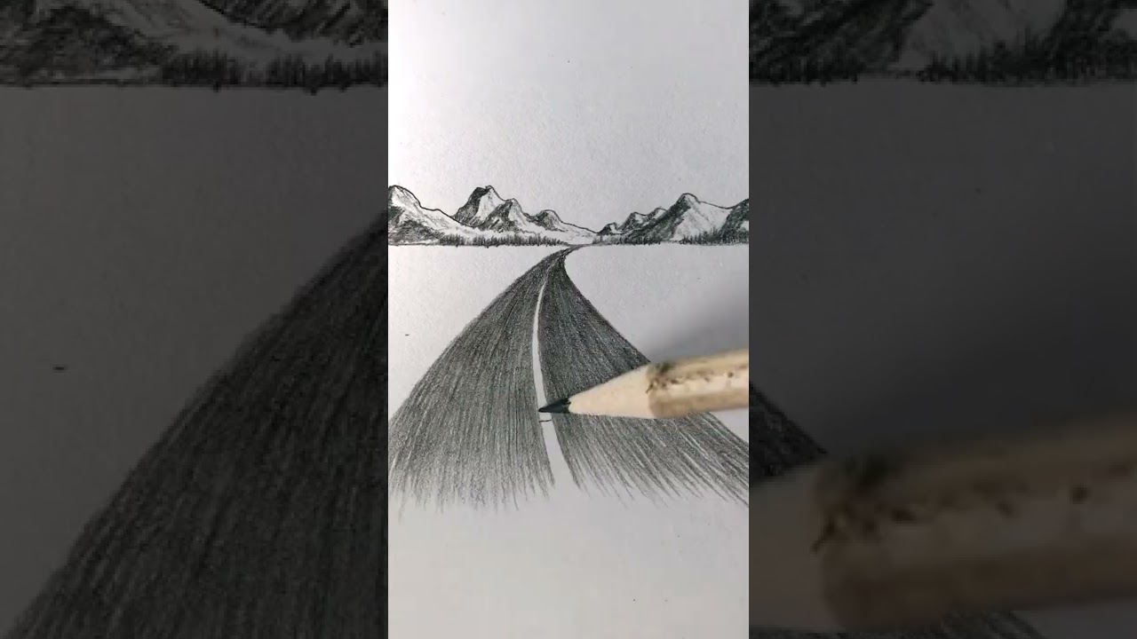Simple easy drawing nature 