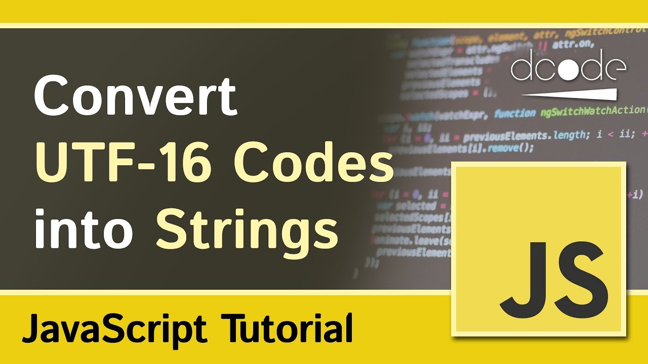 javascript ต่อ string  2022  Convert UTF-16 Code into String with JavaScript | String.fromCharCode Method