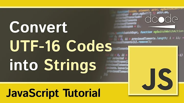 Convert UTF-16 Code into String with JavaScript | String.fromCharCode Method