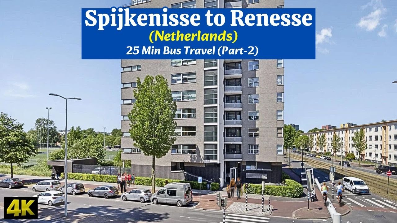 🚌 Scenic Bus Ride 🇳🇱: Spijkenisse to Renesse Netherlands 4K | Part 2 of 3