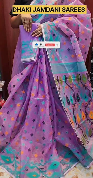 Premium quality DHAKI JAMDANI SAREES WITH BP #saree #fashion  #tranding  #viral  #foryou #views