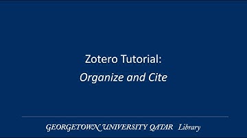 Zotero organize and cite