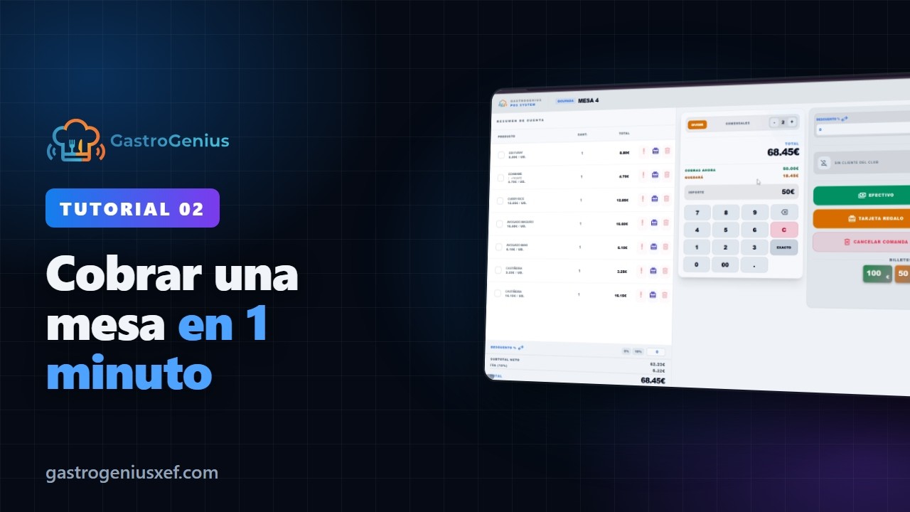 Tutorial 02: cómo cobrar una mesa e imprimir el ticket