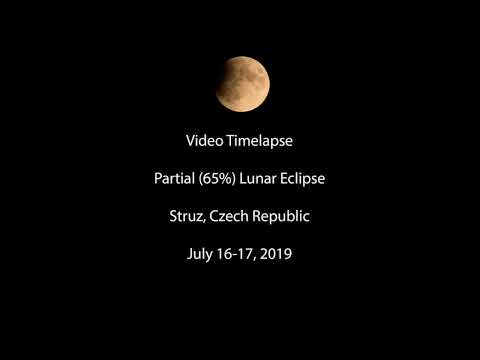 Partial Lunar Eclipse July 16, 2019 - Timelapse