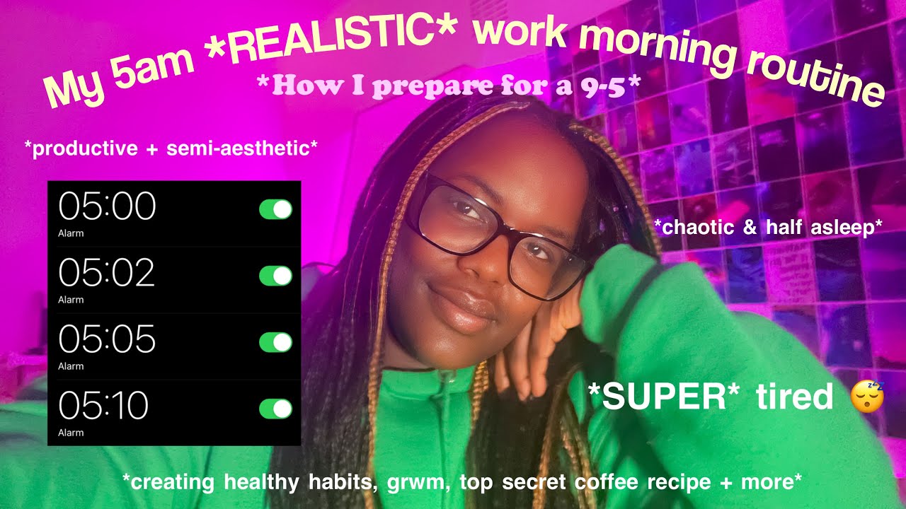 My 5am *REALISTIC* work morning routine | How I prepare for a 9-5 || Dani x Lex