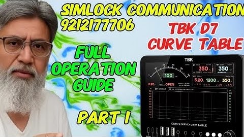 TBK D7 Curve Waveform Table – Part 1 | Full Operation Guide | Simlock Communication 9212177706