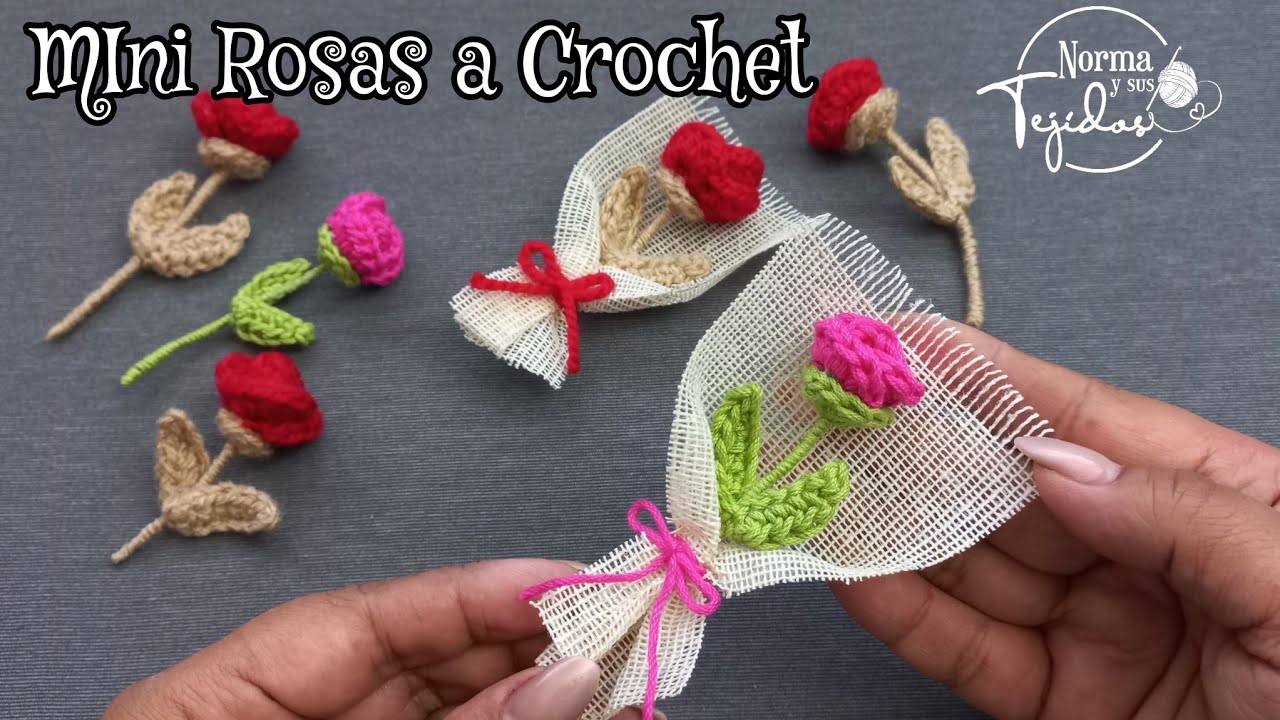 🌹Mini Rosas a crochet para RECUERDITOS 