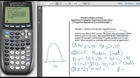 STA2023 Chapter 8 Video 3 One Proportion Hypothesis Test Full Example 1