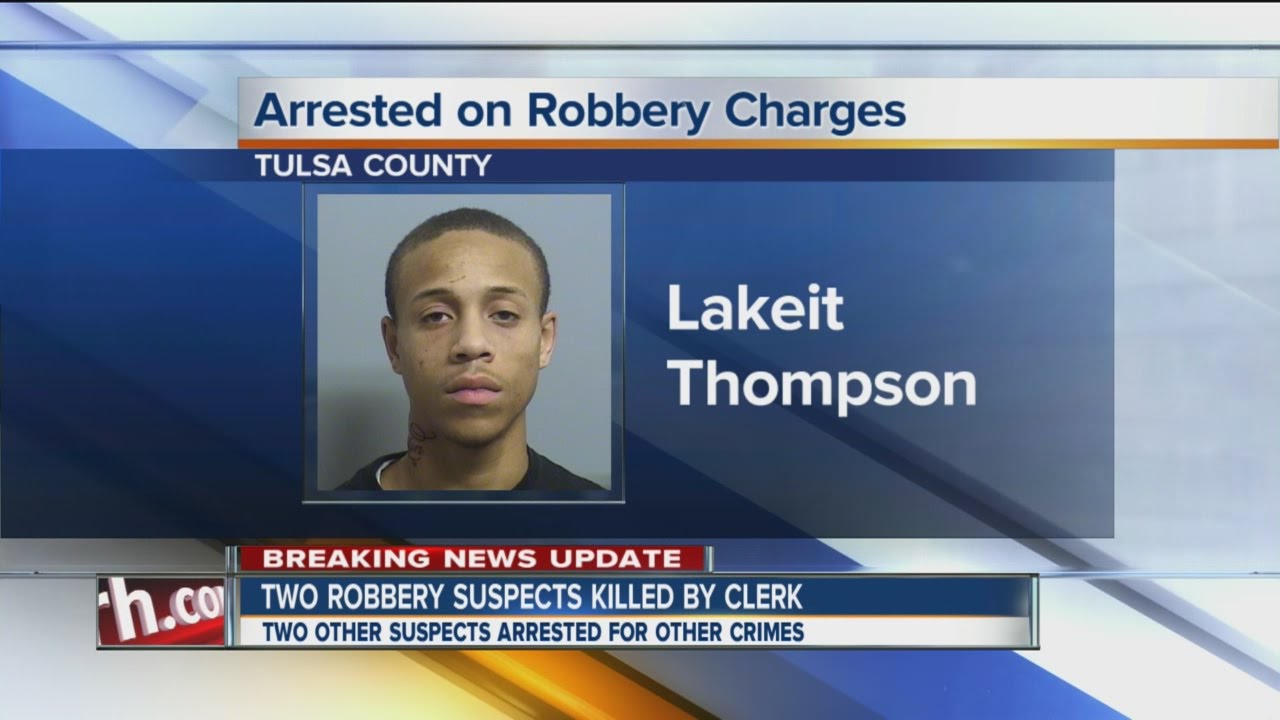 Two robbery suspects killed by clerk