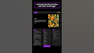 🚀 Horizontal Parallax Scrolling with GSAP ScrollTrigger #html5 #css3 #webdesign