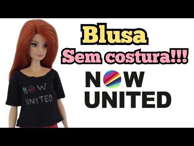 COMO FAZER CAMISA SEM COSTURA PARA BARBIE TUTORIAL ROUPAS TUMBLR PARA  BONECAS SUPER TOY KIDS 